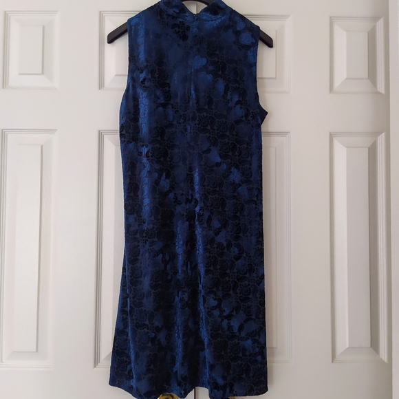 NWOT Blue Velvet High Neck Sleeveless Dress - Picture 7 of 7